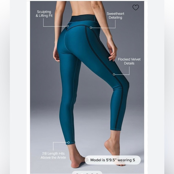 NWT Alo yoga line up leggings size small-eclipse blue - Picture 3 of 16